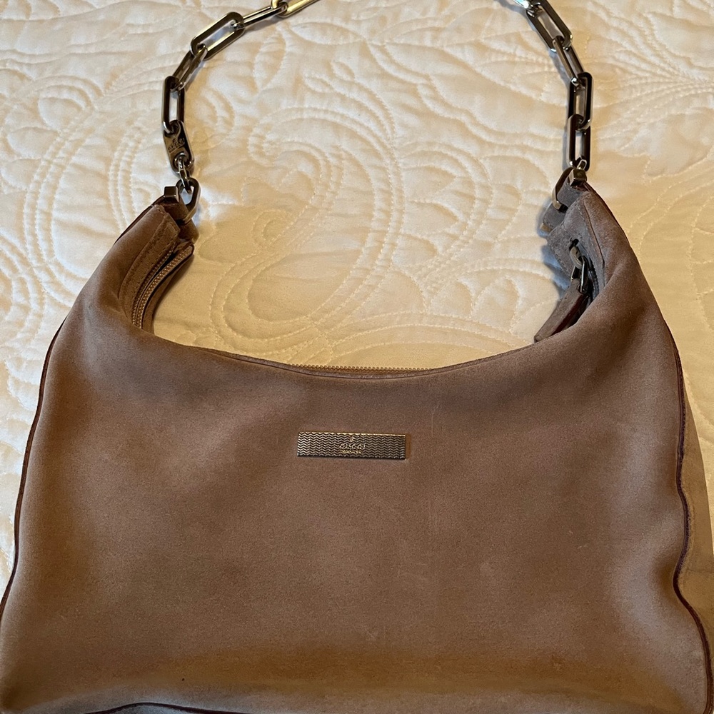 Gucci HoboBeige Suede